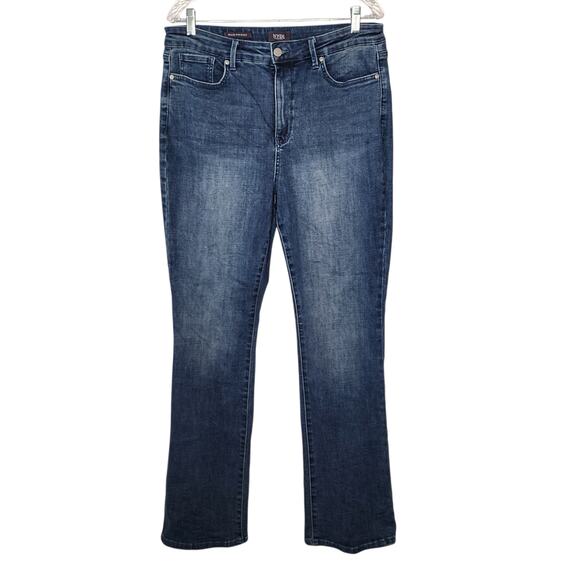 NYDJ Womens Billie Mini Boot High Rise Landslide Jeans 12 - Picture 1 of 8